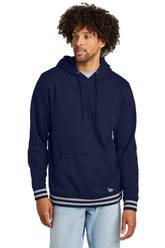New Era® Comeback Fleece Pullover Hoodie - True Navy/ Athletic Heather - 2XL